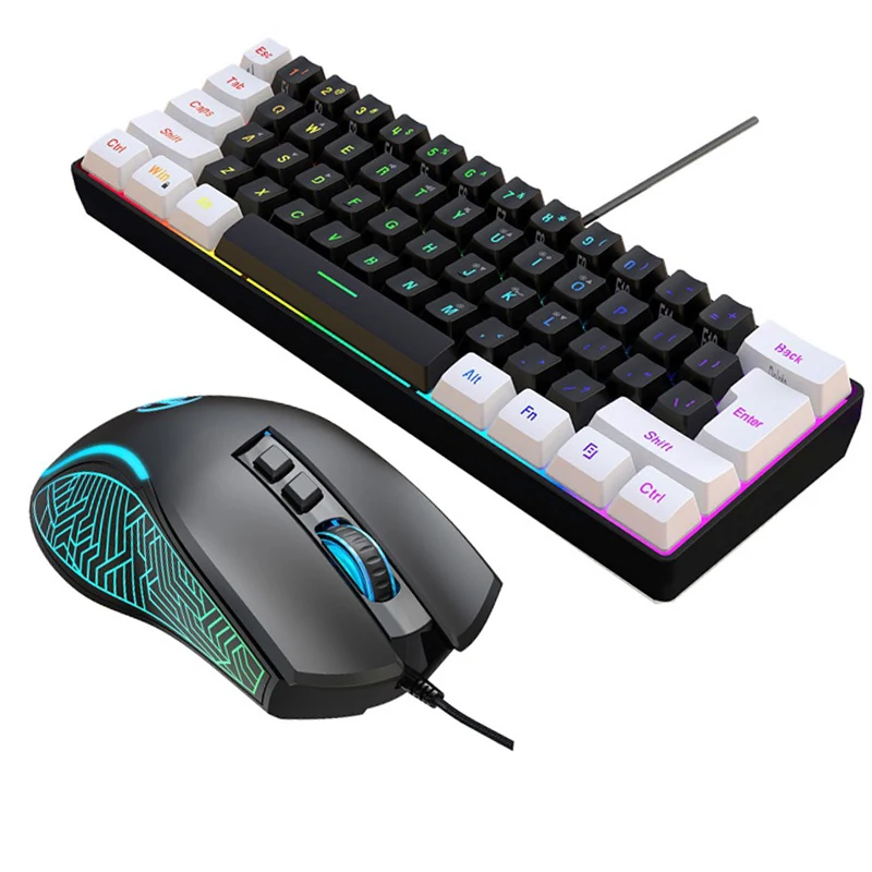 Gaming Keyboard And Mouse Combo - طقم لوحة مفاتيح وماوس للألعاب بنسبة