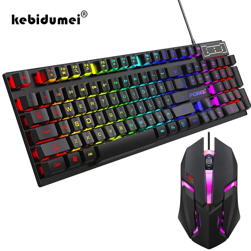 Gaming Keyboard And Mouse Converter For Mobile - لوحة مفاتيح ميكانيكية بإضاءة خلفية 104