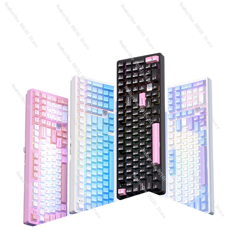 Gaming Keyboard Mechanical Wireless - لوحة مفاتيح ميكانيكية من سبائك الألومنيوم،