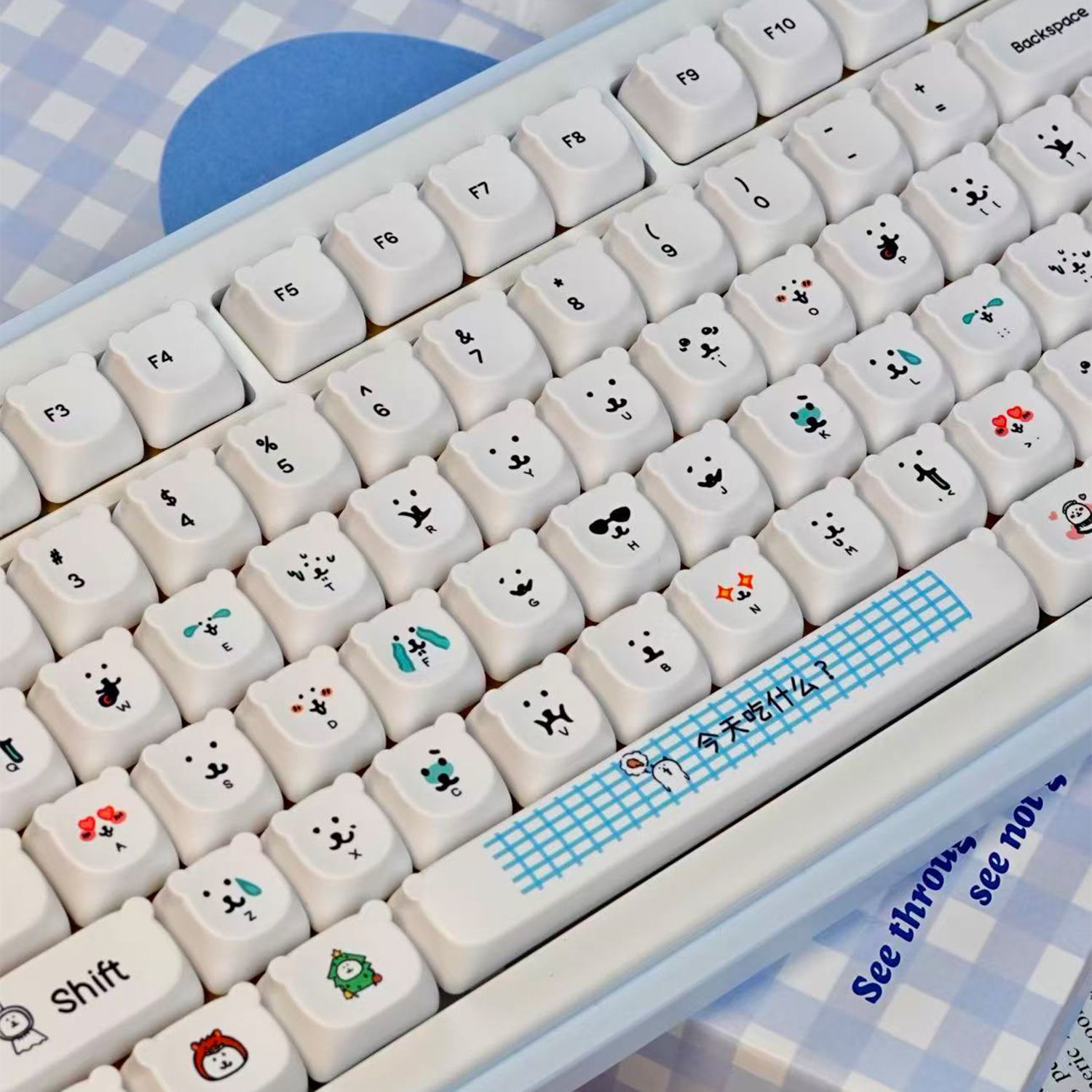 أغطية مفاتيح PBT بتصميم دب كرت - مراجعة Gaming Keyboard Ergo وسعره