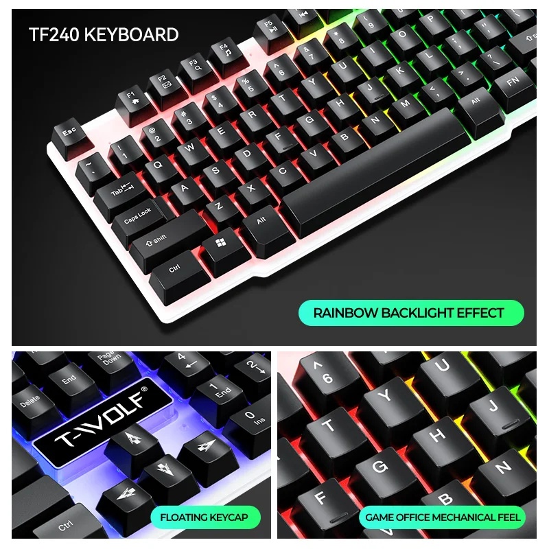 مجموعة لوحة مفاتيح وفأرة USB ج - مراجعة Gaming Keyboard And Mouse Combo وسعره