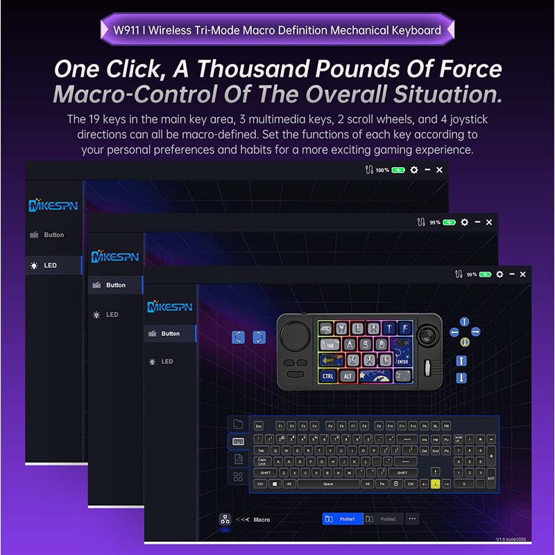 لوحة مفاتيح ألعاب W911 لاسلكية - مراجعة Gaming Keyboard Mechanical Wireless وسعره