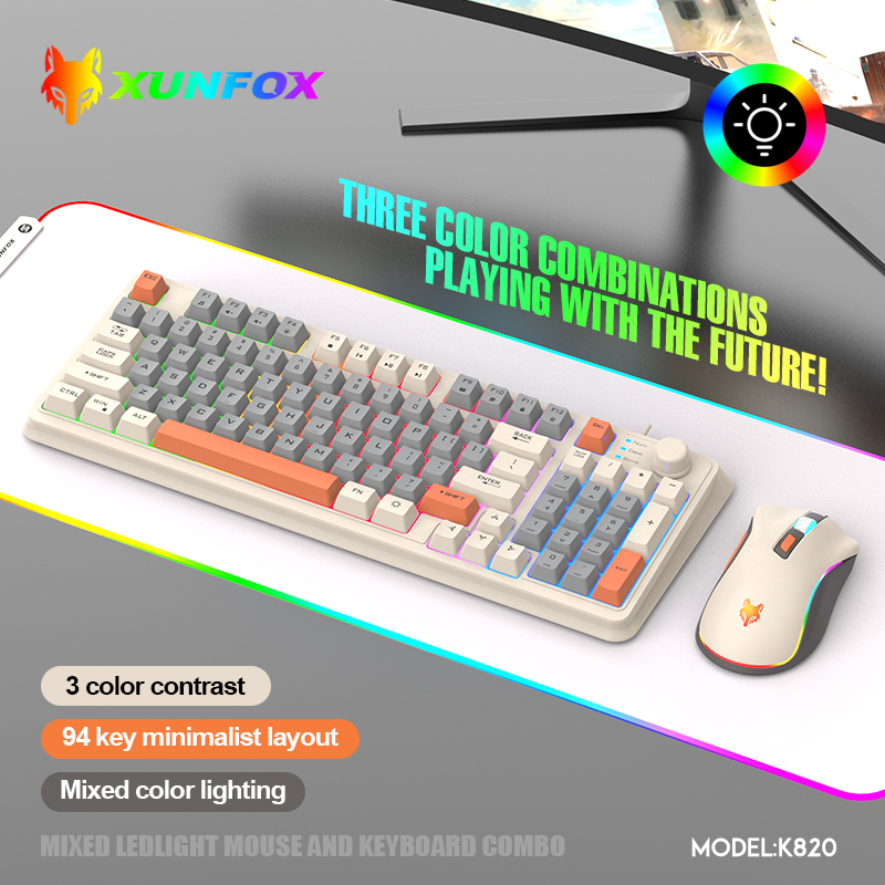 K820 USB السلكية لعبة لوحة الم - مراجعة Gaming Keyboard And Mouse Combo وسعره