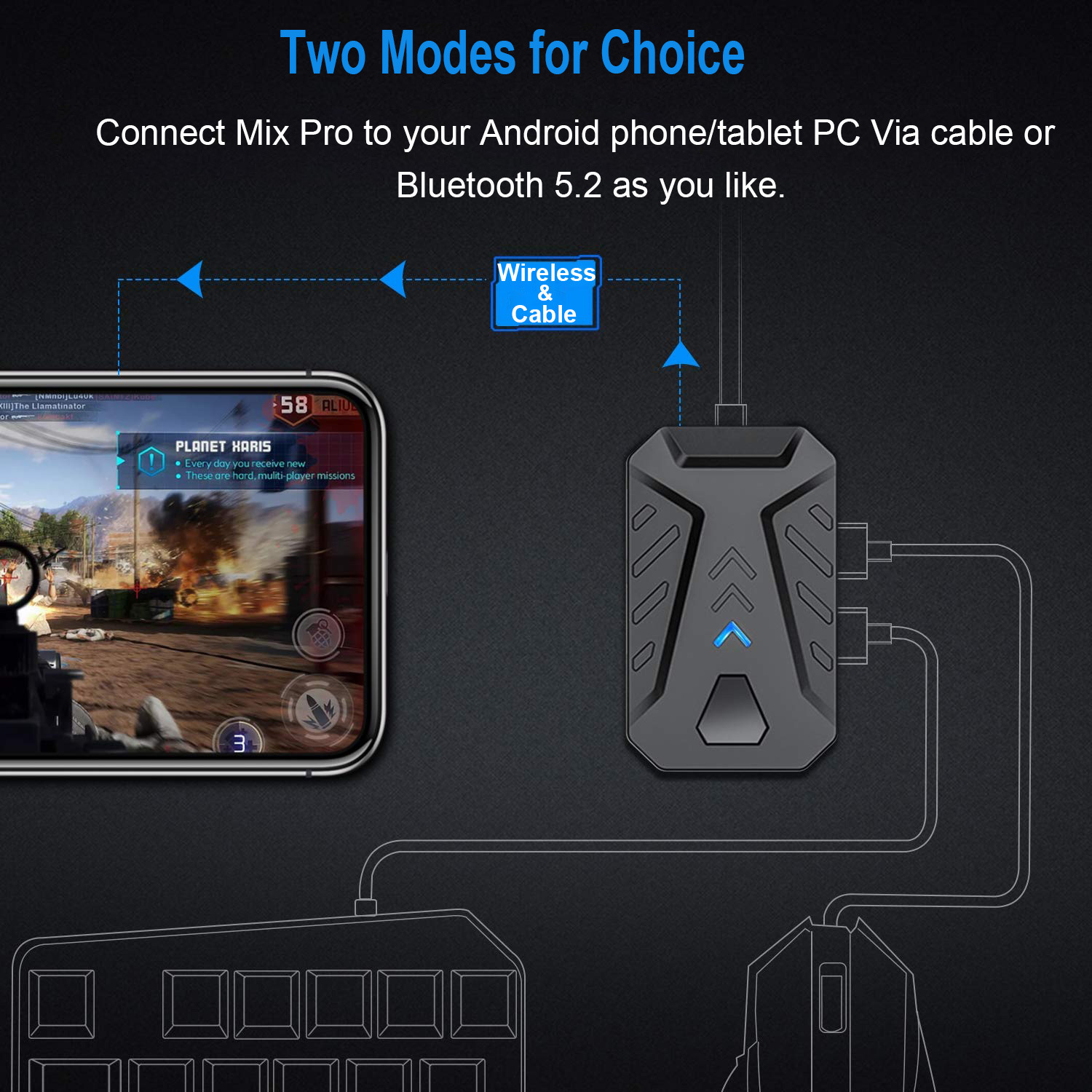 محول ألعاب الهاتف المحمول مجمو - مراجعة Gaming Keyboard And Mouse Converter For Mobile وسعره