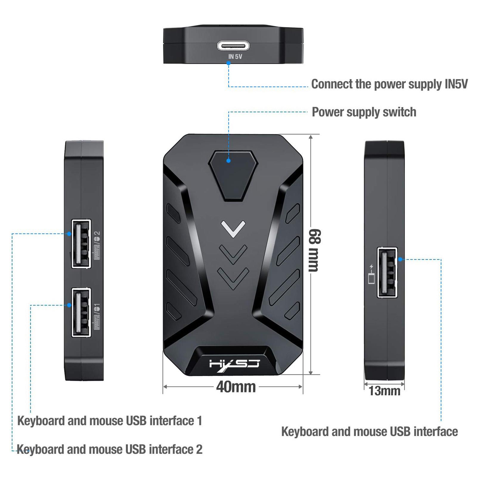 محول لوحة مفاتيح وماوس للألعاب - مراجعة Gaming Keyboard And Mouse Converter For Mobile وسعره